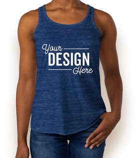 Bella + Canvas Women's Flowy Racerback Tank - Color: True Royal Marble