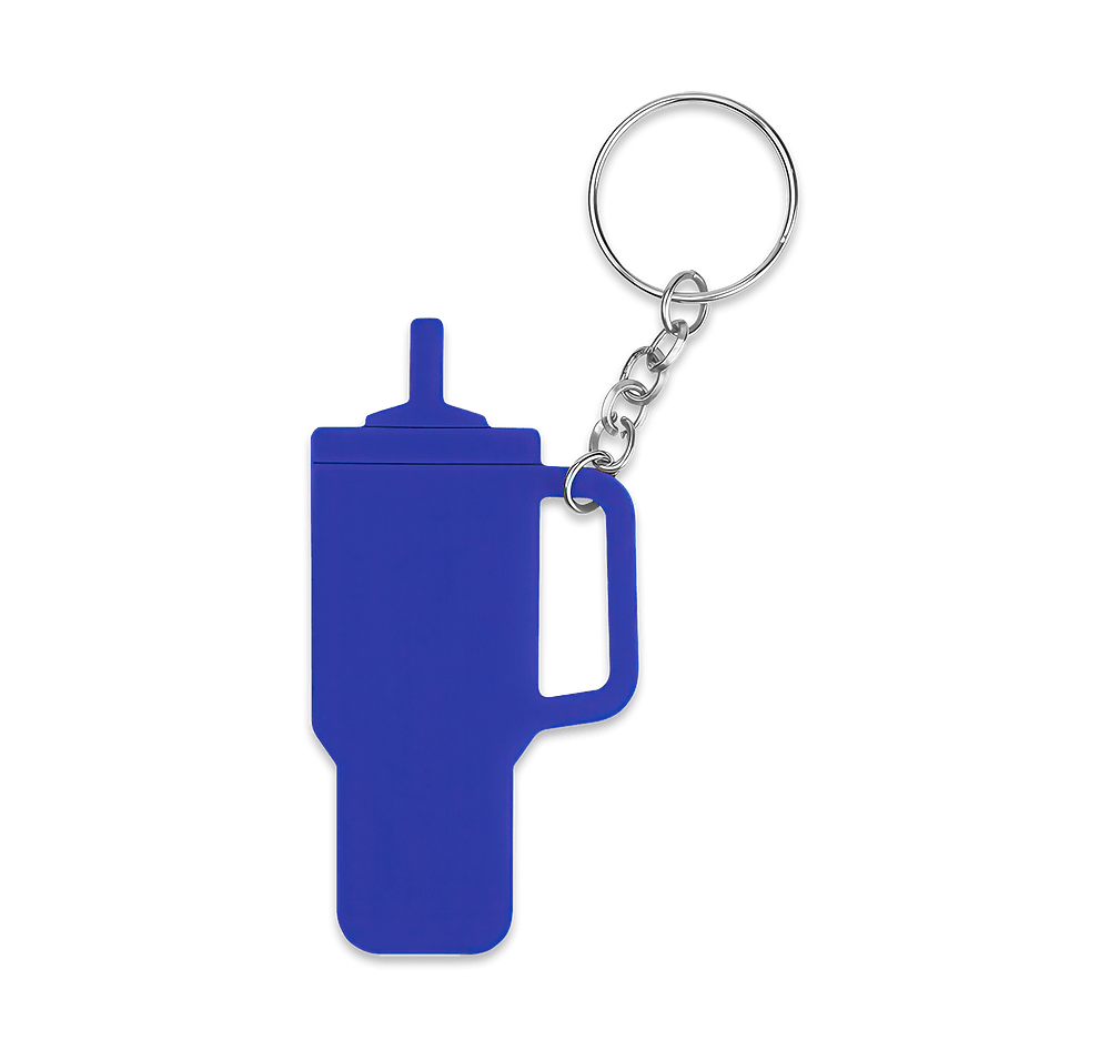 Intrepid Tumbler Shaped Silicone Keychain-default