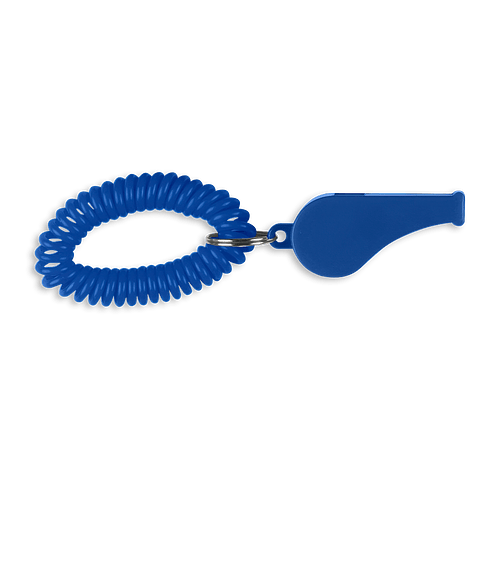 Coil Whistle Keychain Bracelet in Royal Blue