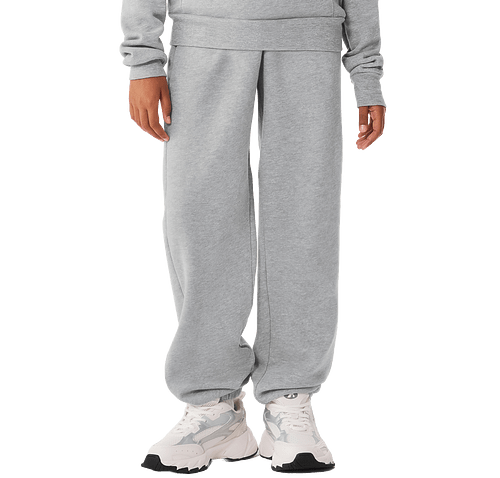 Bella + Canvas Youth Sponge Fleece Closed Bottom Sweatpants in Athletic Heather