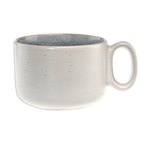 17 oz. Ceramic Chowder Soup Mug in Gray