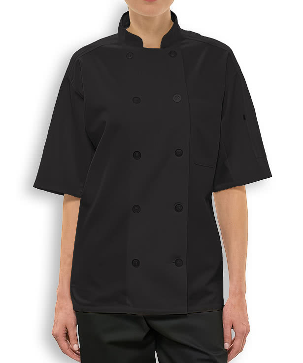 Edwards 10 Button Mesh Back Short Sleeve Chef Coat