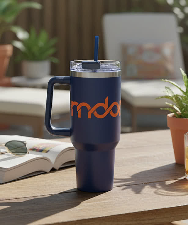 40 oz. Maverick Stainless Steel Insulated Tumbler with Straw