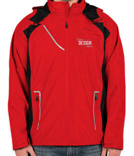 Team 365 Waterproof Hooded Jacket - Color: Sport Red / Black