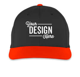 Pacific Headwear Perforated Flexfit Performance Hat - Color: Black / Orange