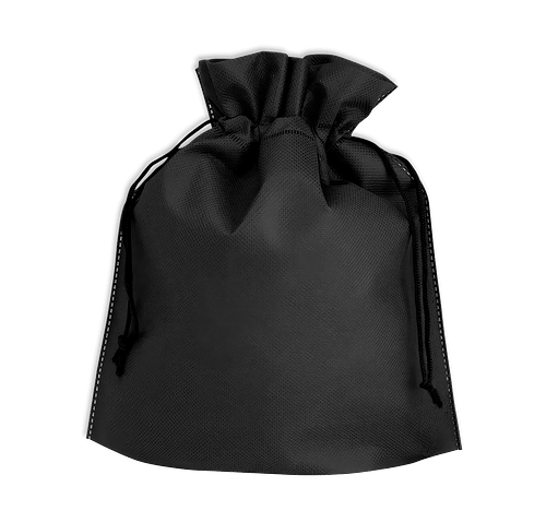 Full Color Poly Pro Cinch Gift Bag in Black