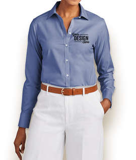 Brooks Brothers Women’s Wrinkle-Free Stretch Pinpoint Dress Shirt - Color: Cobalt Blue