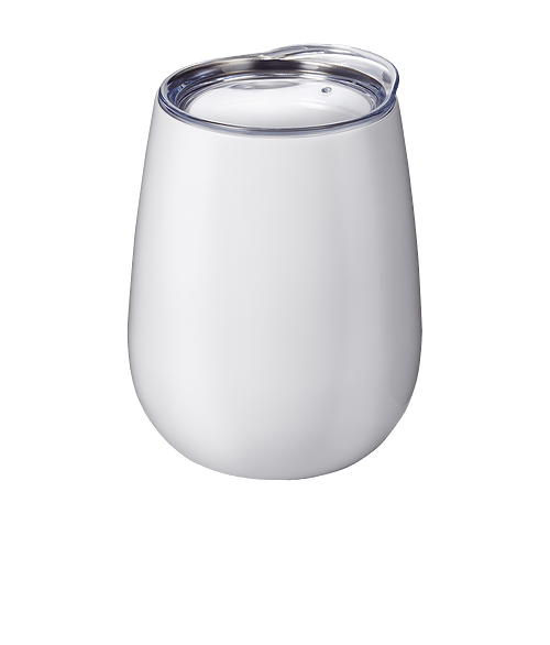 10 oz. Insulated Stemless Tumbler with Lid in WHITE