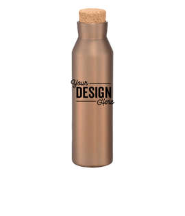 20 oz. Copper Vacuum Insulated Water Bottle with Screw-on Lid - Color: Copper