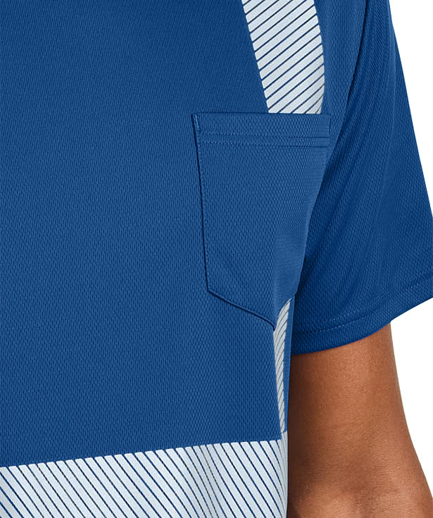CornerStone Non-ANSI Enhanced Visibility Segmented Tape Safety Pocket T-shirt