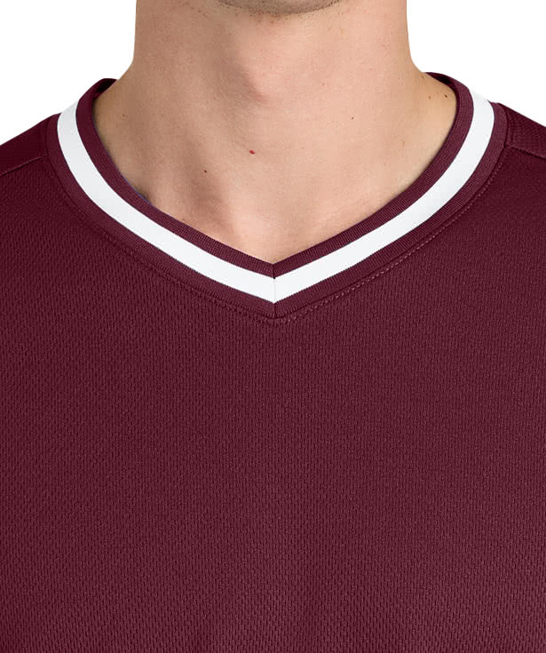 Sport-Tek Tough Mesh V-Neck Baseball Jersey