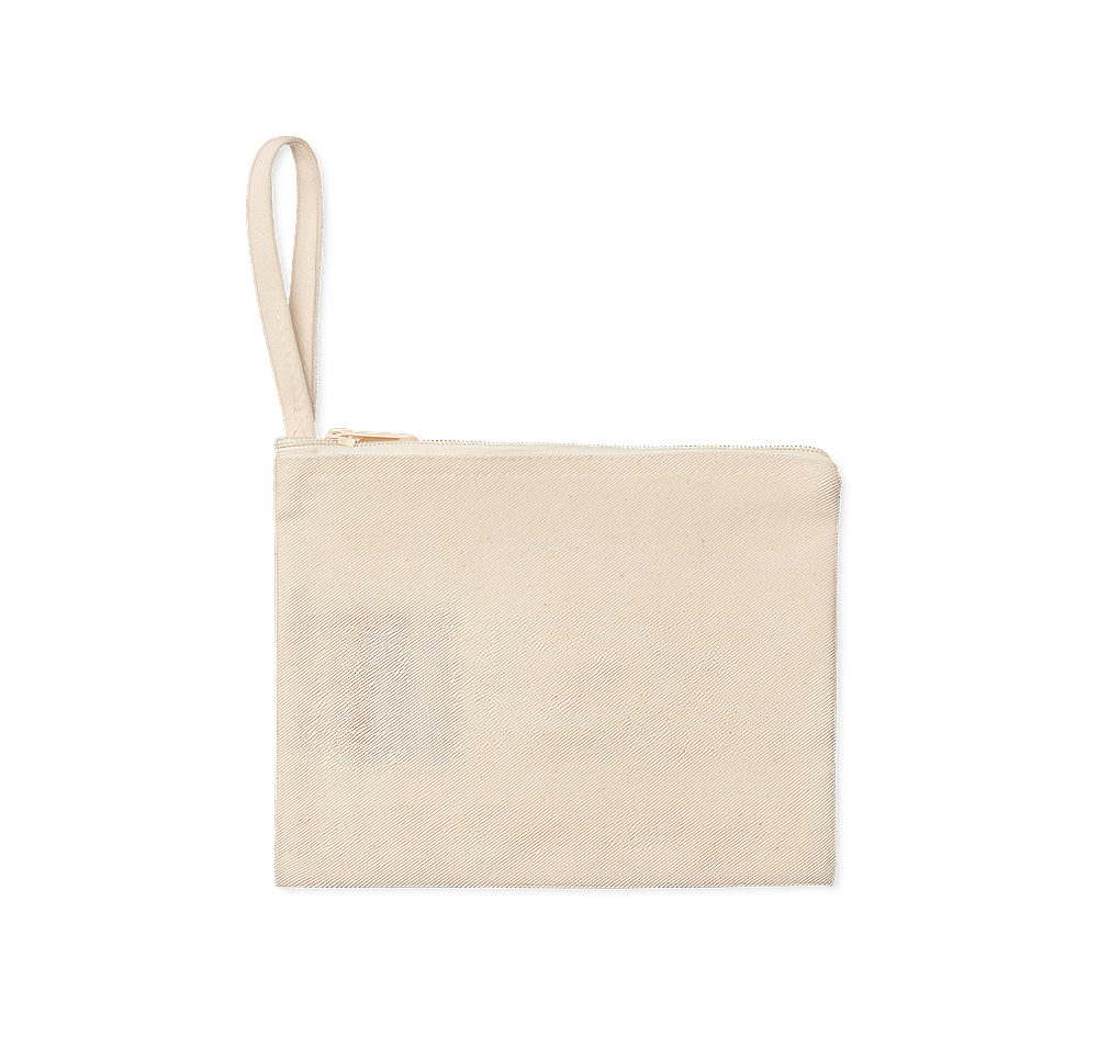Full Color Zippered Cotton Canvas Pouch-default