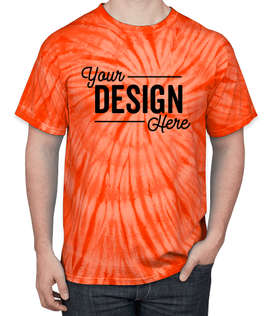 Dyenomite 100% Cotton Tonal Tie-Dye T-shirt - Color: Orange