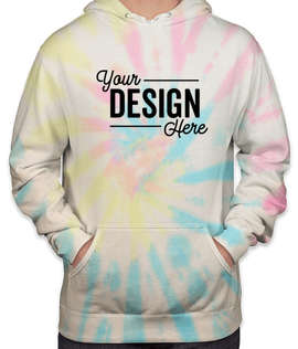 Independent Trading Tie-Dye Pullover Hoodie - Color: Tie Dye Sunset Swirl