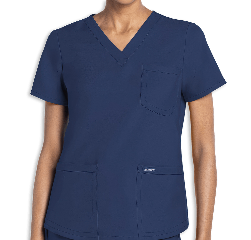 Cherokee Women’s Workwear Originals Ultra 3-Pocket V-Neck Scrub Top-default