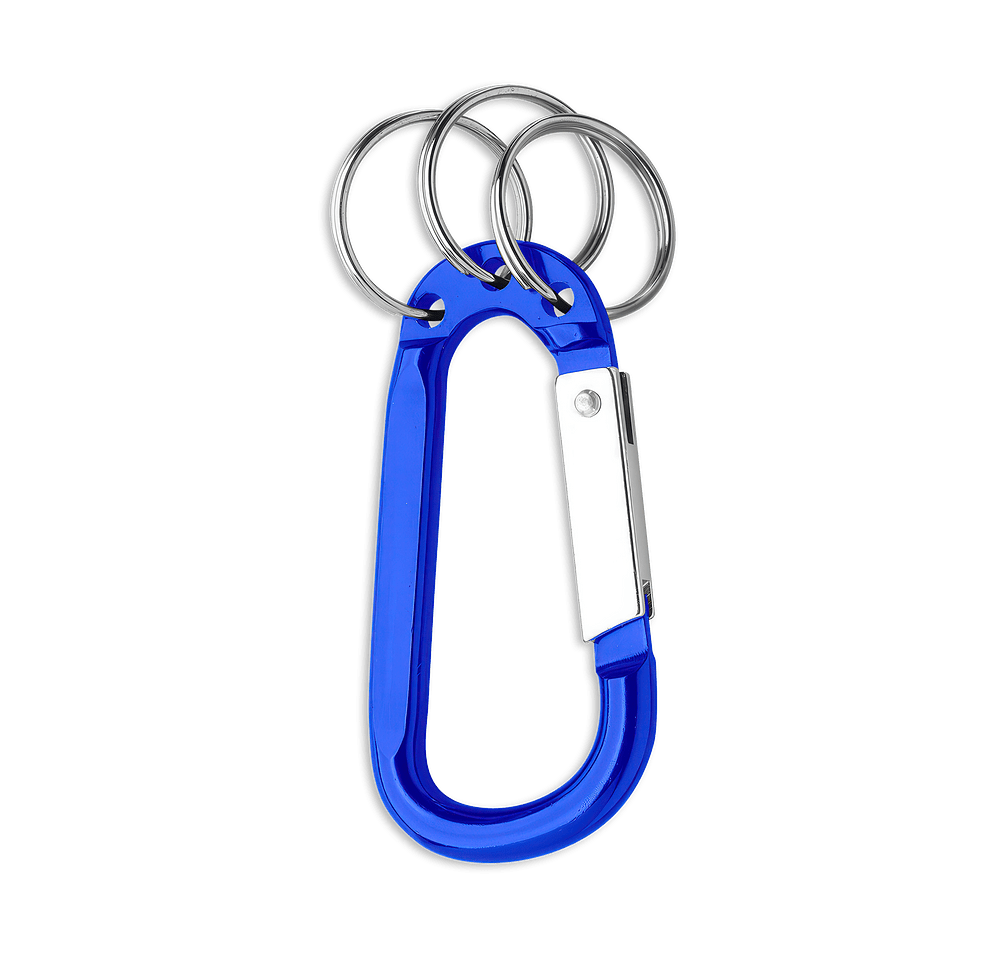 Laser Engraved 8mm Carabiner with Triple Split Ring-default