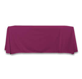 Full Color 6' Poplin Throw Tablecloth - Color: Mulberry