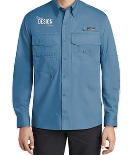 Eddie Bauer Long Sleeve Fishing Shirt - Color: Blue Gill