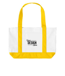 Medium Poly Boat Tote - Color: White / Yellow