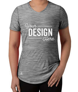 Adidas Women's Tech Heathered Performance Shirt - Color: Black Melange