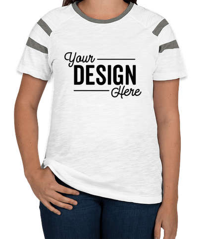 Augusta Women's Fanatic T-shirt - White / Slate / White