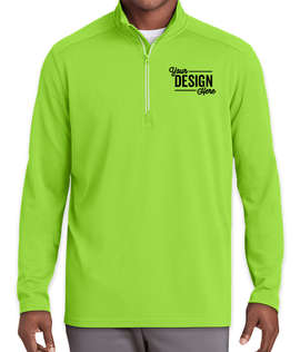 Sport-Tek Sport-Wick Quarter Zip Performance Pullover - Color: Lime Shock