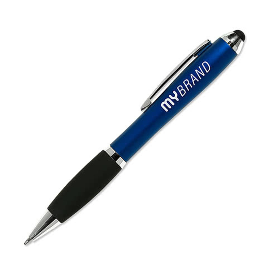 Ergonomic Ballpoint Stylus Pen (black ink) in Blue