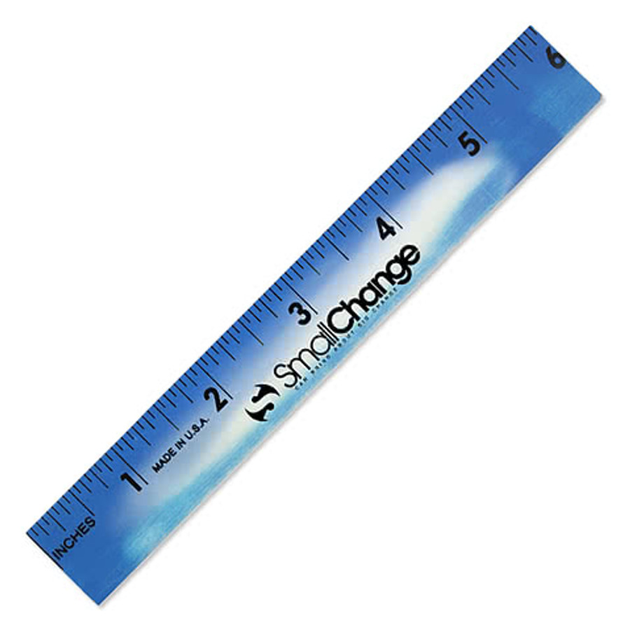 6" Mood Wood Ruler in Blue To White