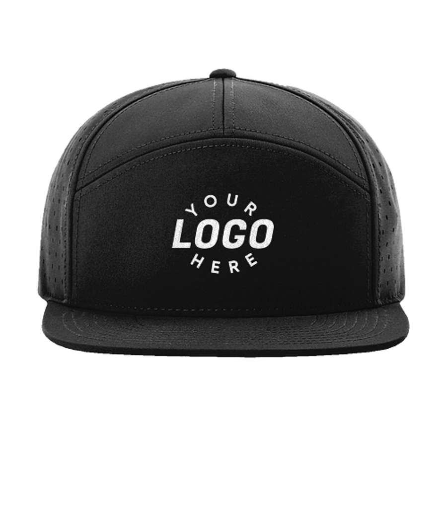 Richardson Cannon Perforated Performance Trucker Hat in Black