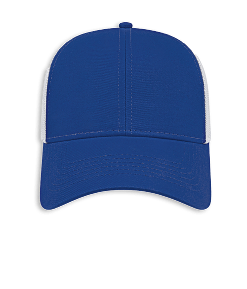 Cap America Two-Tone Snapback Trucker Hat in Royal / White
