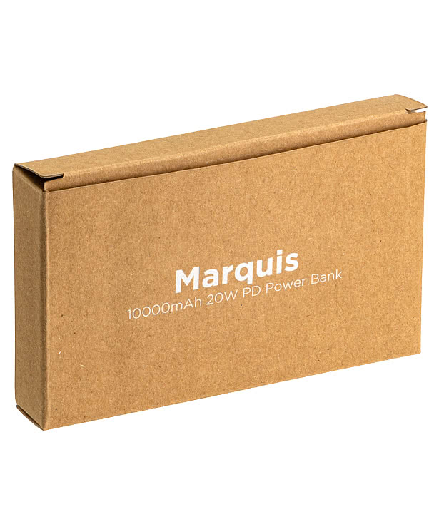Marquis 10,000 mAh 20W PD Portable Power Bank with Built-In Cables