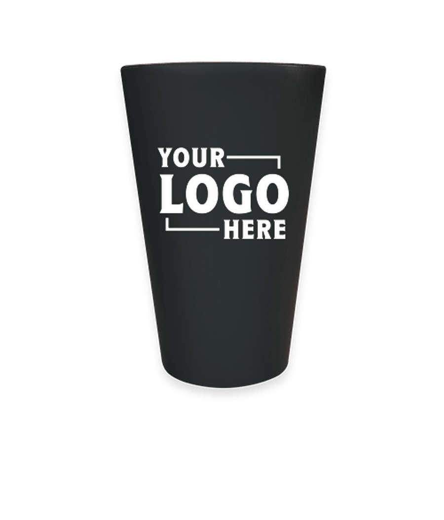 Silipint 16 oz. Straight Up Silicone Pint Glass in Classic Black