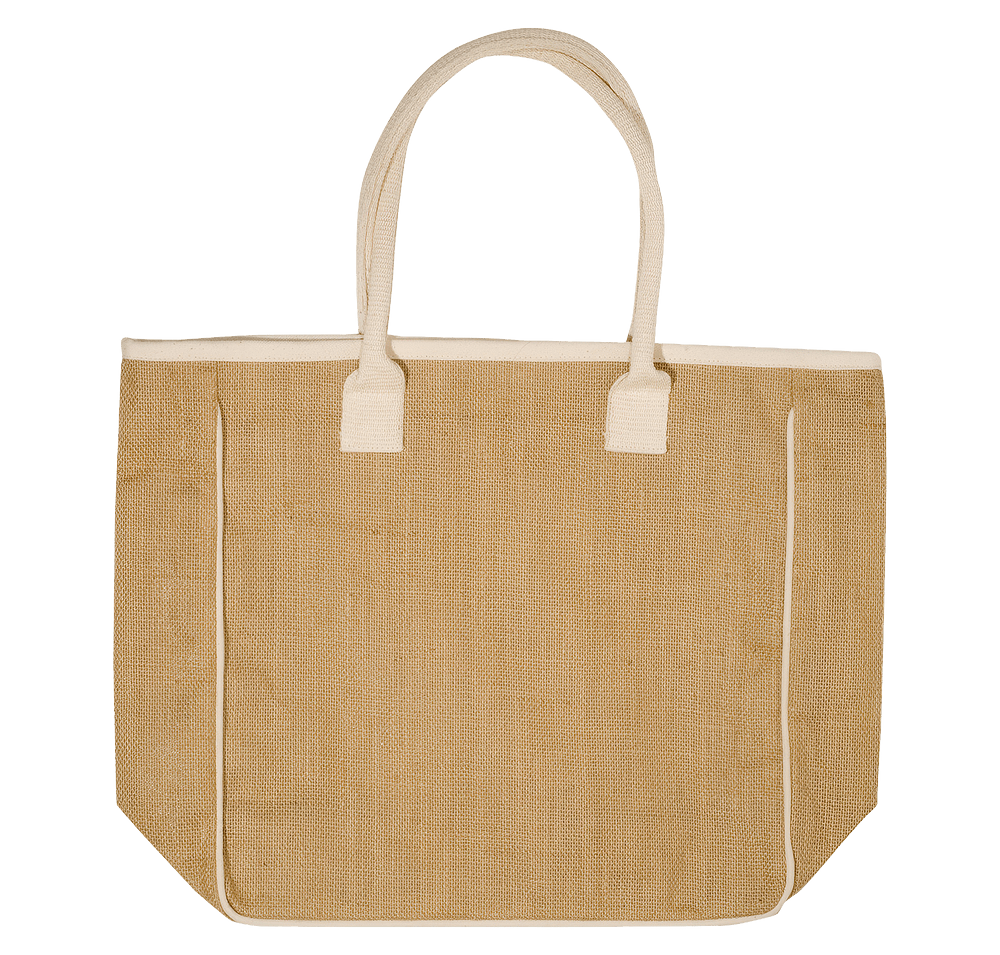 Seville Jute & Canvas Tote Bag-default