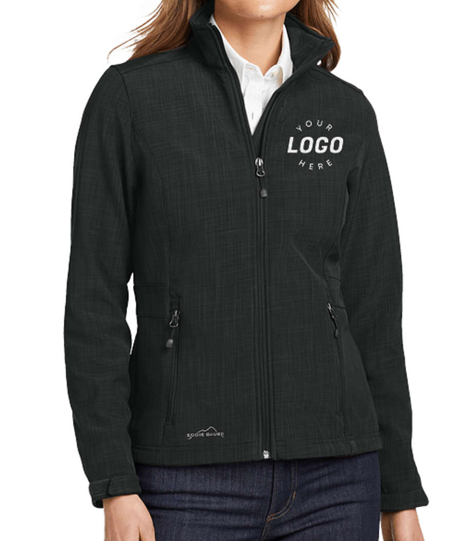Eddie Bauer Women's Shaded Crosshatch Soft Shell Jacket in Black
