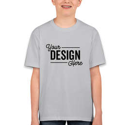 Canada - Fruit of the Loom Youth 100% Cotton T-shirt - Color: Silver