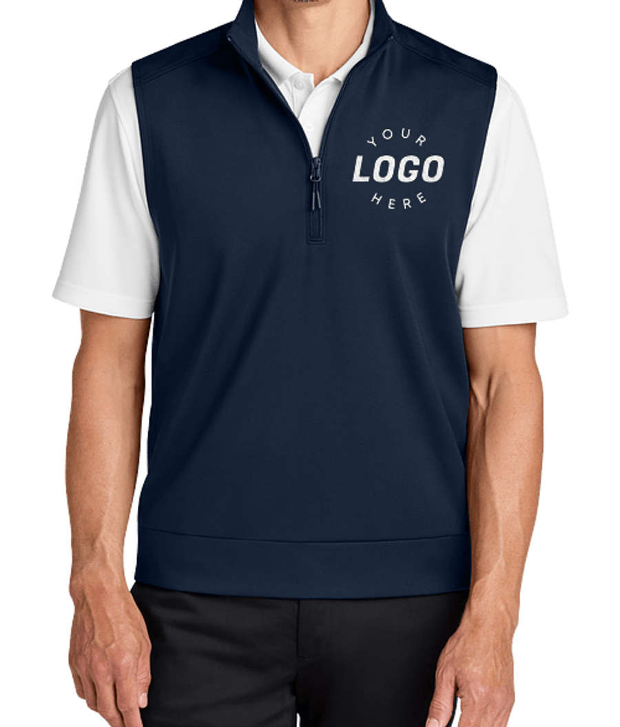 Port Authority C-FREE Recycled Performance Double Knit 1/4-Zip Vest - Embroidery in True Navy
