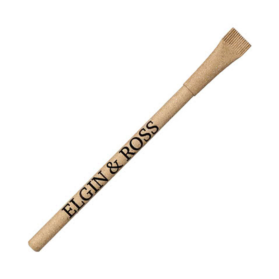 Eco Recycled Paper Gel Pen (black ink) in Natural