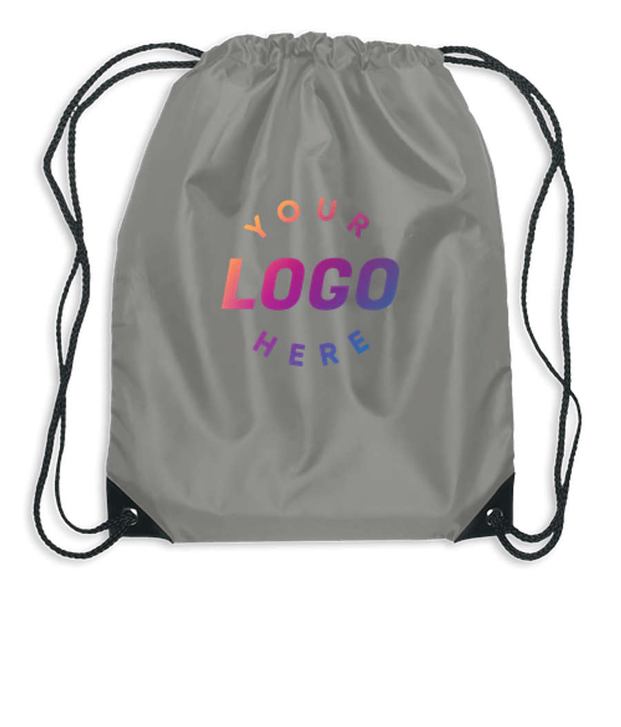 Sports Reinforced Drawstring Bag in Gray