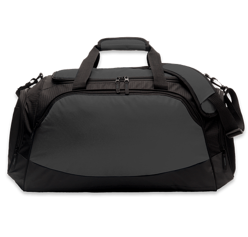 Port Authority Large Active Duffel Bag - Printed in Dark Charcoal / Black