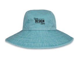 Adams Women's Pigment Dyed Wide Brim Hat - Color: Caribbean Blue