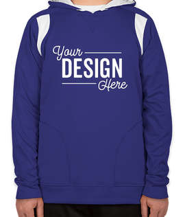 Team 365 Contrast Performance Pullover Hoodie - Color: Sport Royal / White