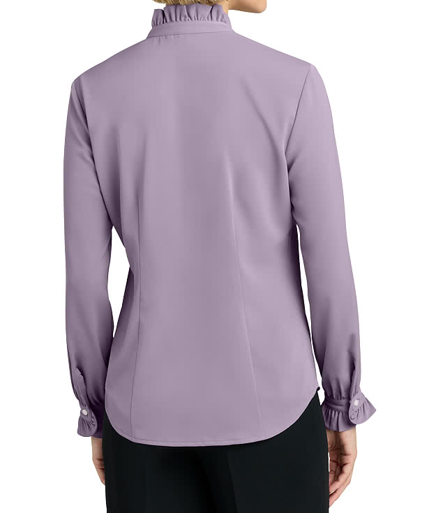 Brooks Brothers Women’s Long Sleeve Ruffle Collar Satin Blouse