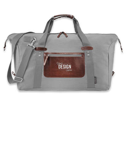 Debossed Field & Co. Classic Duffel Bag - Light Gray