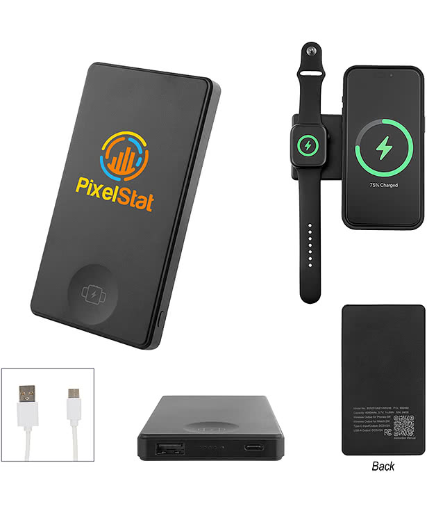 Recycled Magnetic Power Bank & Watch Charger