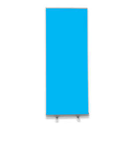 Full Color 31.5" x 81.8" Value Retractable Banner Kit - Color: Columbia Blue