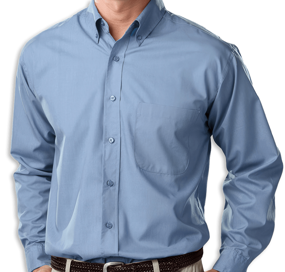 Blue Generation Value Long Sleeve Poplin Dress Shirt - Embroidered -default