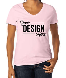 Hanes Women's Perfect-T V-Neck T-shirt - Color: Pale Pink