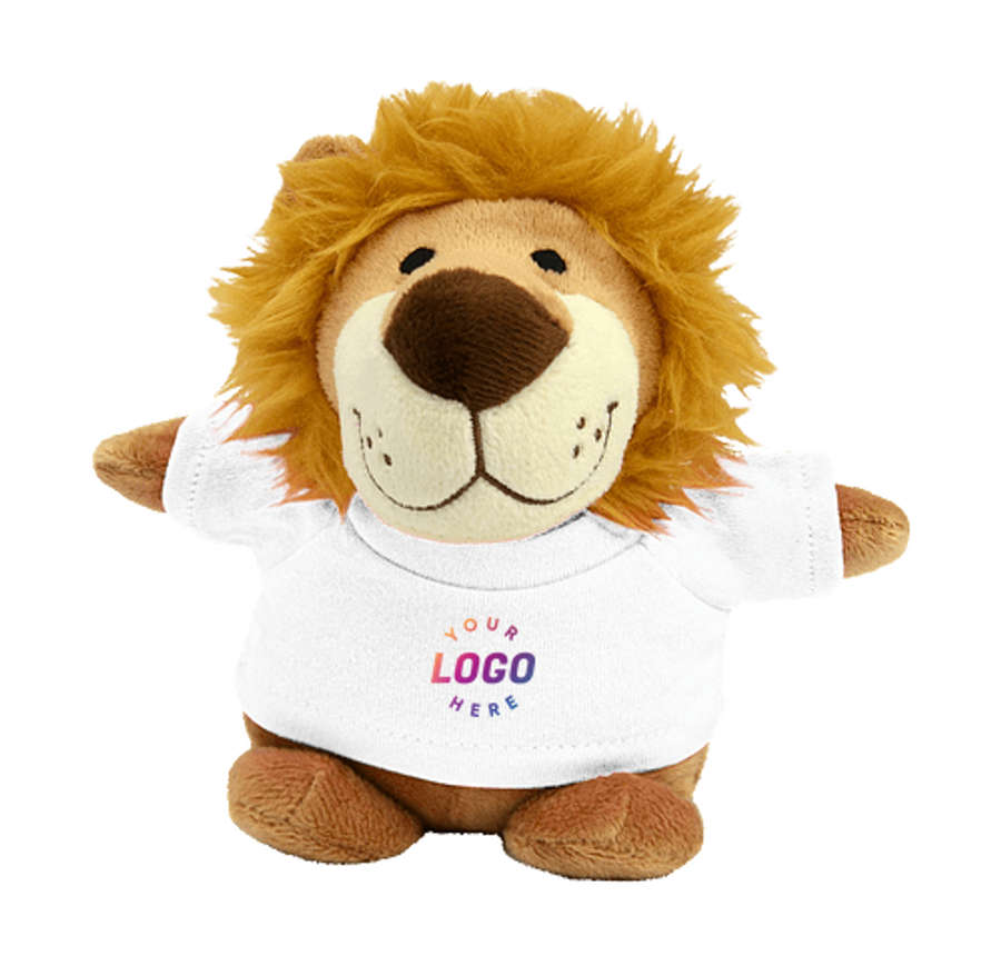 Full Color Bean Bag Buddies 6" Lion Plush Animal in White