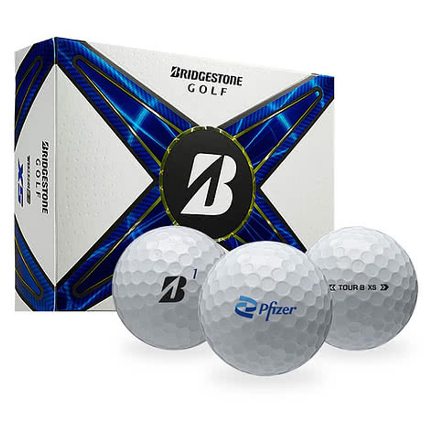 Full Color Bridgestone Tour B XS Golf Balls (Box of 12) in White