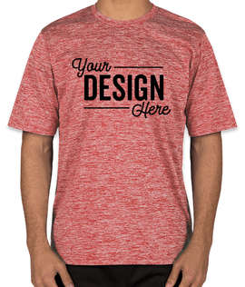 Sport-Tek Electric Heather Performance Shirt - Color: Deep Red Electric